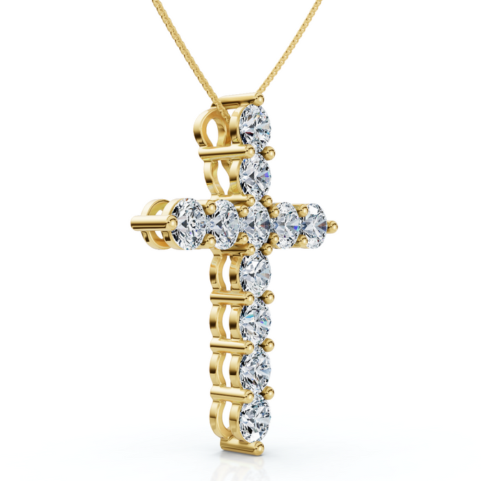 2Ct TW Diamond Cross Women's Necklace 14k Gold Lab Grown 1" Tall 2Ct TW Diamond Cross Women's Necklace 14k Gold Lab Grown 1" Tall