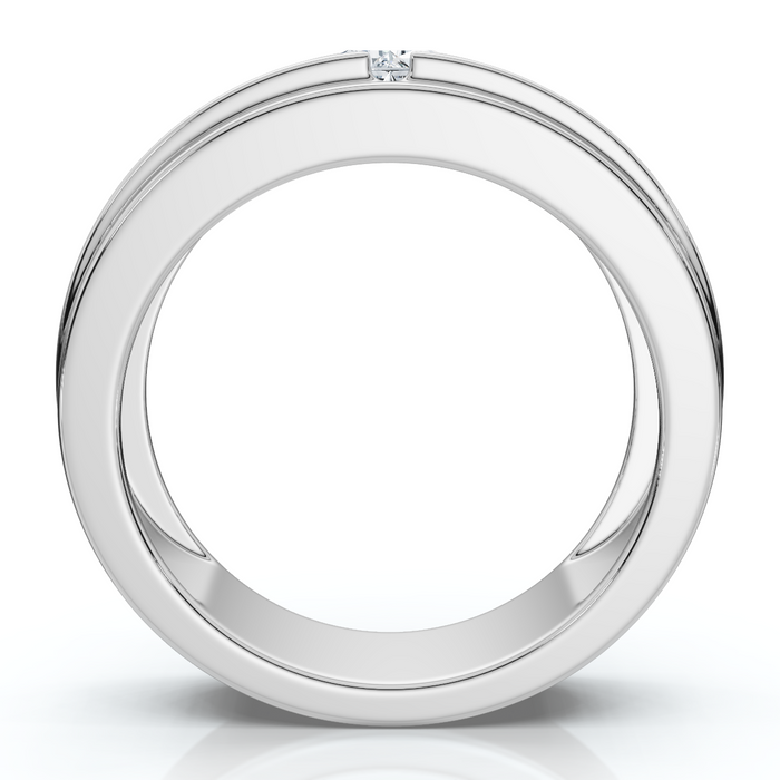 1/2Ct Princess Cut Heavy Solitaire Diamond Ring Men's 14k Gold or Pt Lab Grown