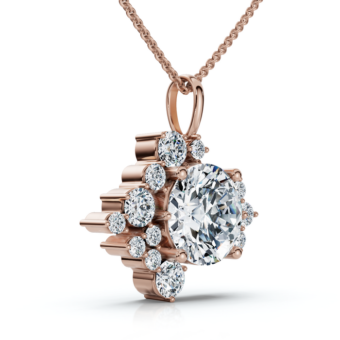 1.50Ct Diamond Pendant 14k Gold Women's 18" Necklace Lab Grown