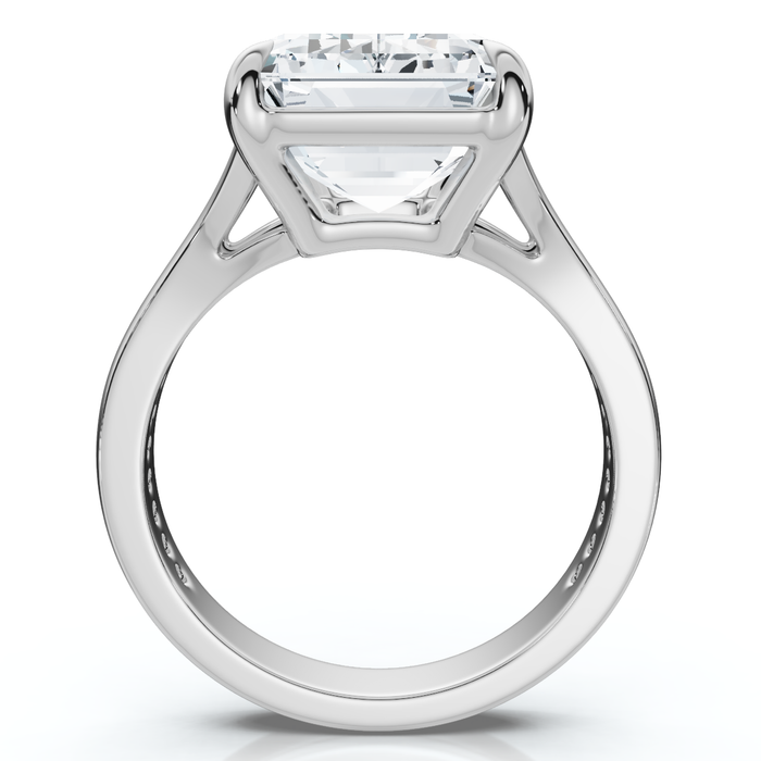 Certified 9.20Ct Emerald Cut Sam Diamond Engagement Ring 14k Gold/Pt Lab Grown