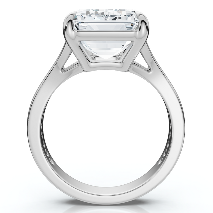 Certified 9.20Ct Emerald Cut Sam Diamond Engagement Ring 14k Gold/Pt Lab Grown