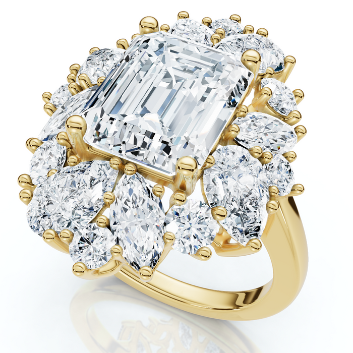 Certified 7Ct High Jewelry Diamond Ring 14k Gold Lab Grown Certified 7Ct High Jewelry Diamond Ring 14k Gold Lab Grown