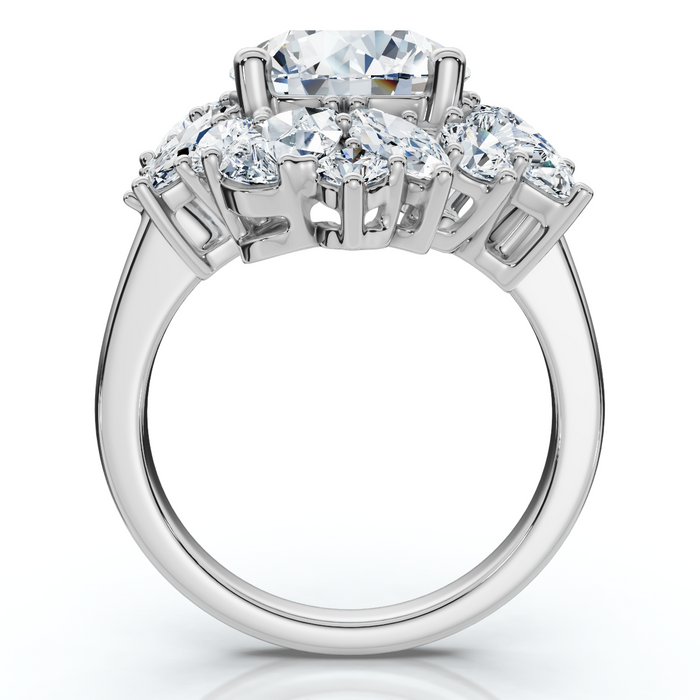Certified 6.50Ct High Jewelry Diamond Ring 14k Gold Lab Grown