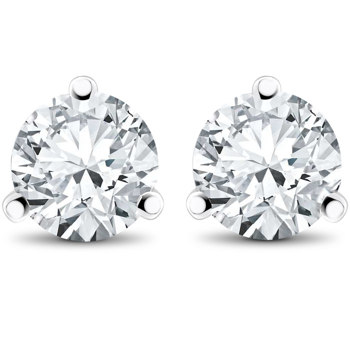1 ct TDW Lab Grown Diamond Martni Studs 14k Gold Earrings