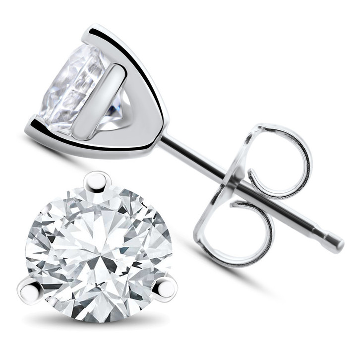 1/2 ct TDW Lab Grown Diamond Martni Studs 14k Gold