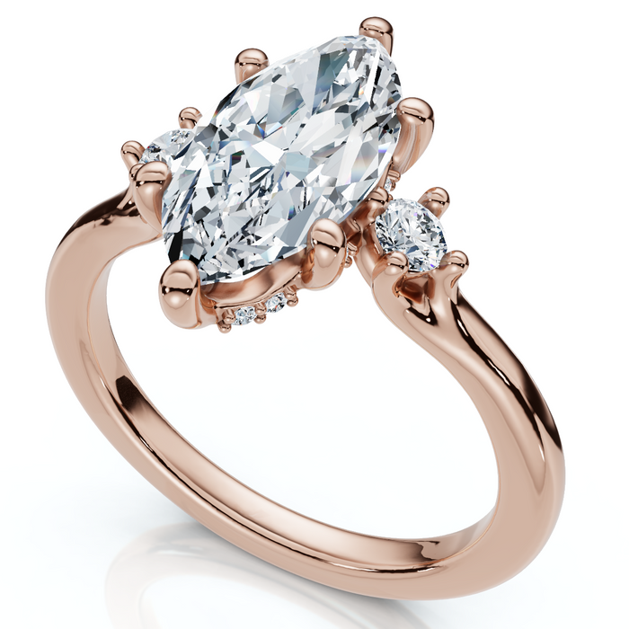 Certified 2.15Ct Marquise Diamond Engagement Ring 14k Gold or Platinum Lab Grown