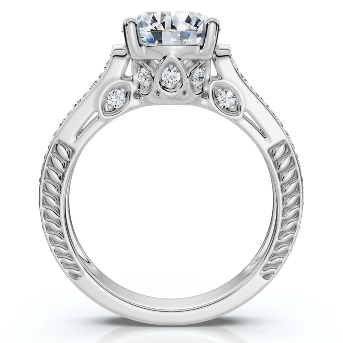 Certified 2 1/4Ct Antique Diamond Engagement Ring 14k Gold or Platinum Certified 2 1/4Ct Antique Diamond Engagement Ring 14k Gold or Platinum