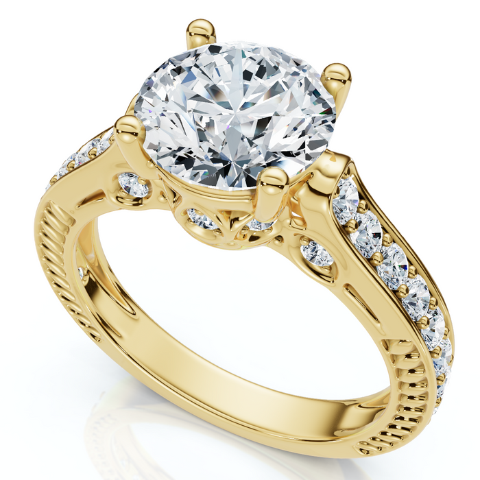 Certified 2 1/4Ct Antique Diamond Engagement Ring 14k Gold or Platinum Certified 2 1/4Ct Antique Diamond Engagement Ring 14k Gold or Platinum