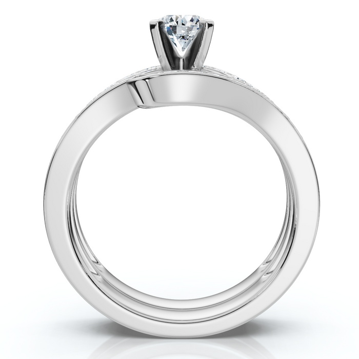 1Ct TW Diamond Engagement Wedding Ring Set 14k or Platinum Gold Lab Grown 1Ct TW Diamond Engagement Wedding Ring Set 14k or Platinum Gold Lab Grown