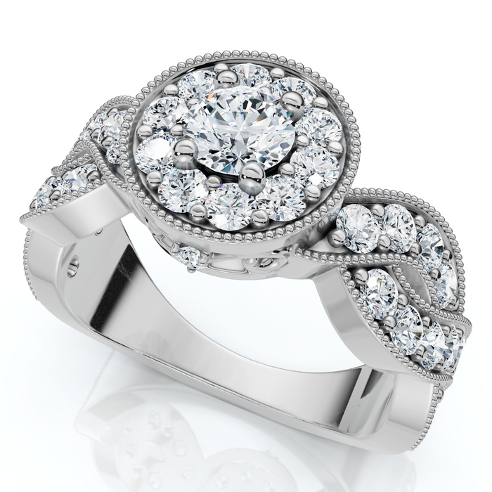 1Ct TW Wendy Diamond Engagement Ring 10k Gold Lab Grown