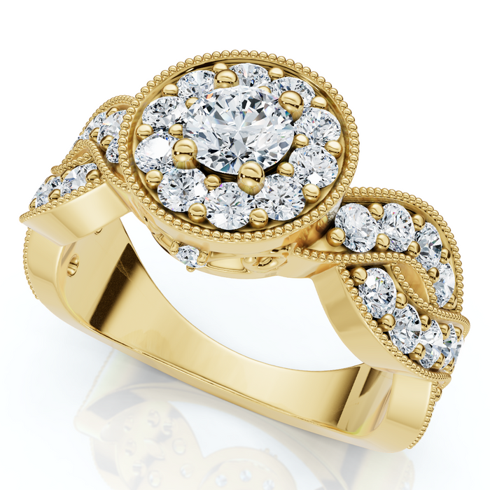 1Ct TW Wendy Diamond Engagement Ring 10k Gold Lab Grown