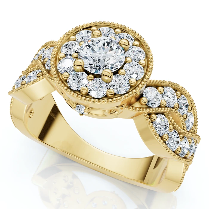 1Ct TW Wendy Diamond Engagement Ring 10k Gold Lab Grown