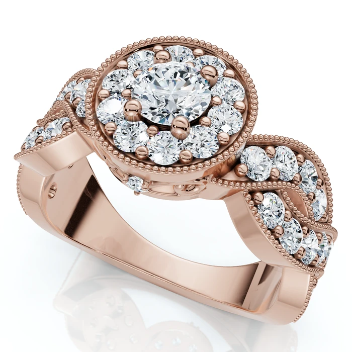 1Ct TW Wendy Diamond Engagement Ring 10k Gold Lab Grown
