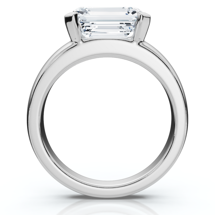 Certified 2 2/3ct East West Emerald Cut Engagement Ring Gold or Pt Lab Grown Certified 2 2/3ct East West Emerald Cut Engagement Ring Gold or Pt Lab Grown