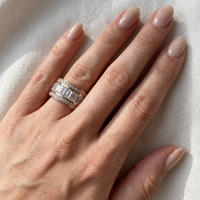 5 3/4ct Bold Diamond Statement Ring 14k Gold or Platinum Lab Grown