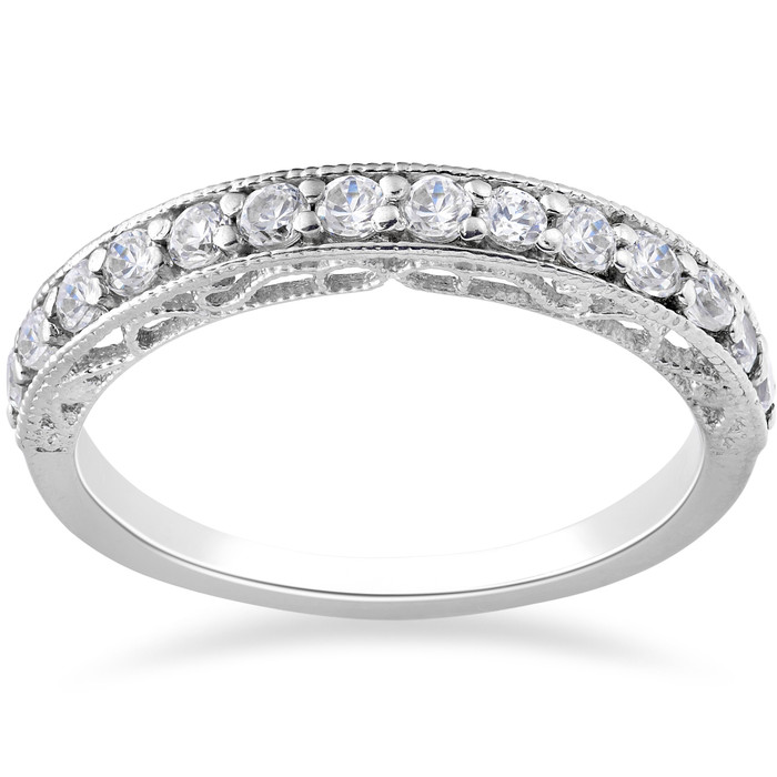 1/2 ct Vivian Lab Created Diamond Wedding Ring 14k White Gold 1/2 ct Vivian Lab Created Diamond Wedding Ring 14k White Gold