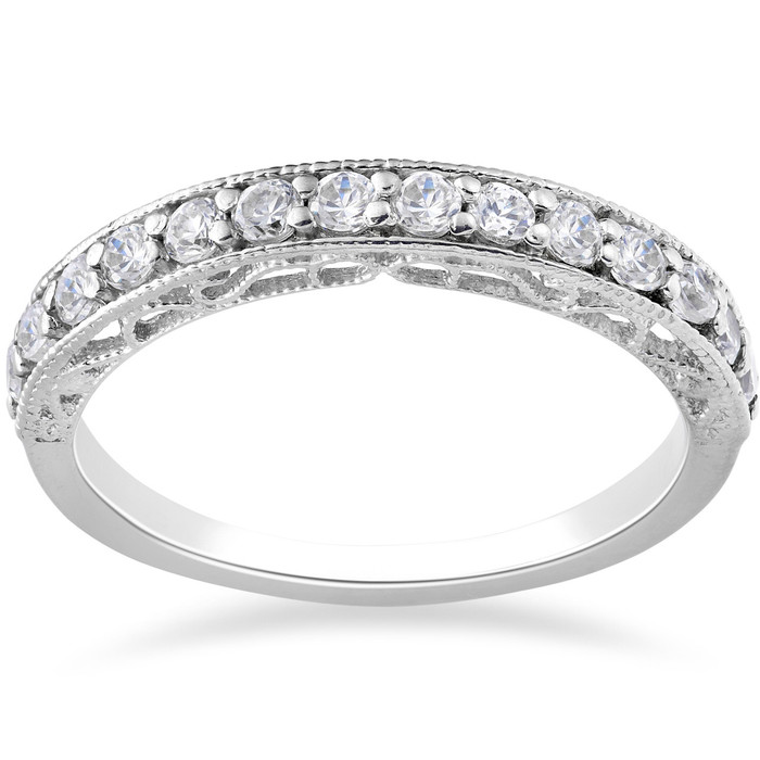 1/2 ct Vivian Lab Created Diamond Wedding Ring 14k White Gold 1/2 ct Vivian Lab Created Diamond Wedding Ring 14k White Gold