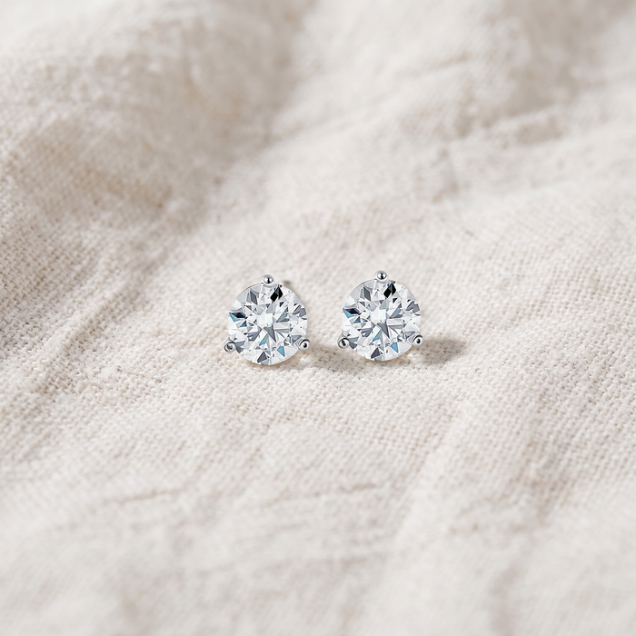 1 1/2Ct Diamond Studs Lab Grown 14k White Gold Lab Grown Diamond Earrings