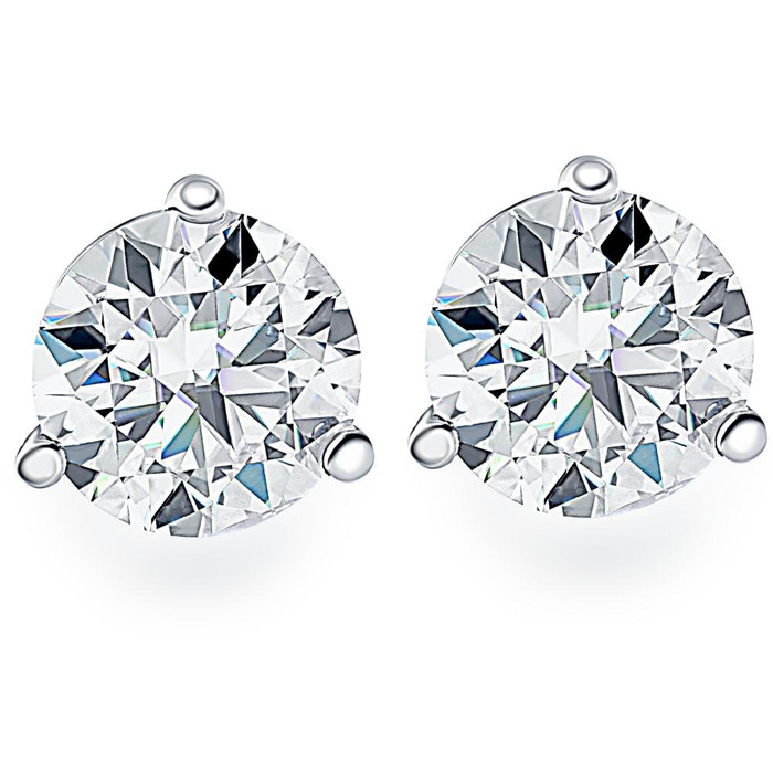 1 1/2Ct Diamond Studs Lab Grown 14k White Gold Lab Grown Diamond Earrings