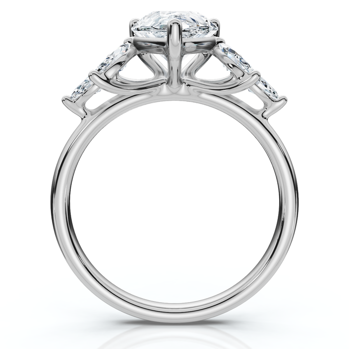 Certified 3.20Ct Rayuka Pear Diamond Engagement Ring 14k Gold or Pt Lab Grown