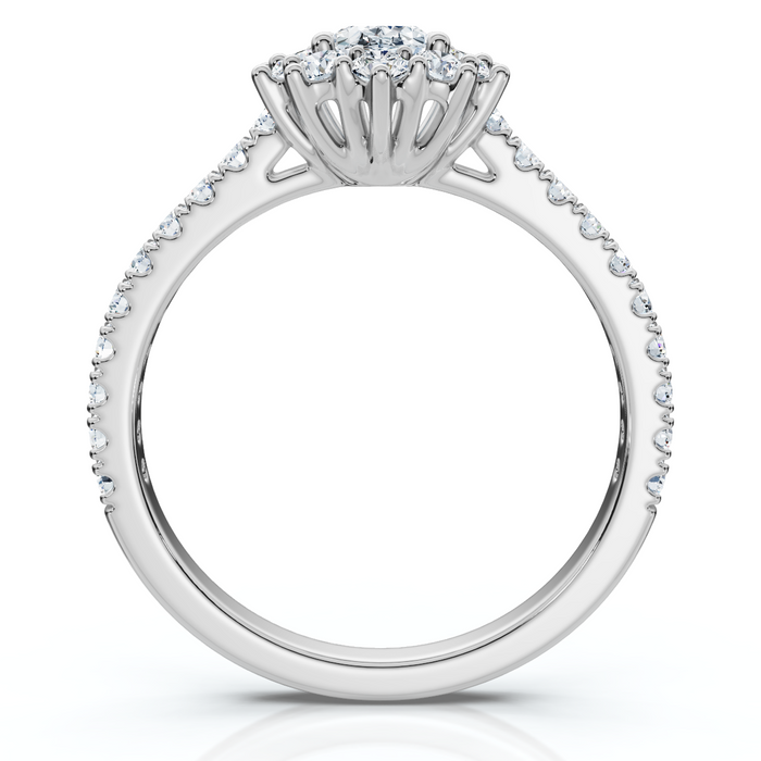 1Ct TW Oval Halo Diamond Engagement Ring 14k Gold or Platinum Lab Grown 1Ct TW Oval Halo Diamond Engagement Ring 14k Gold or Platinum Lab Grown