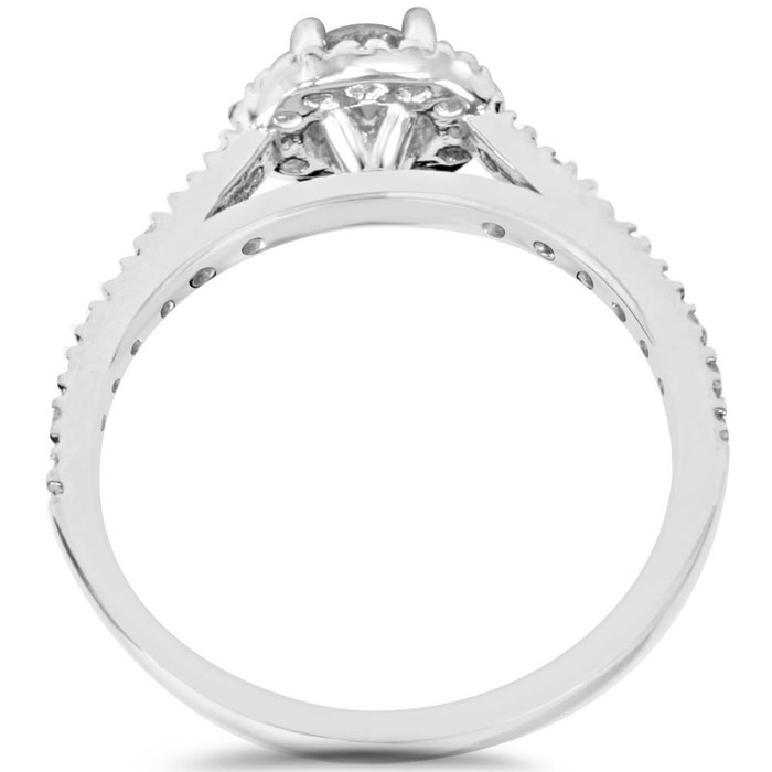 3/4ct Lab Grown Hao Diamond Engagement Ring Eco-Friendly 14K White Gold 3/4ct Lab Grown Hao Diamond Engagement Ring Eco-Friendly 14K White Gold