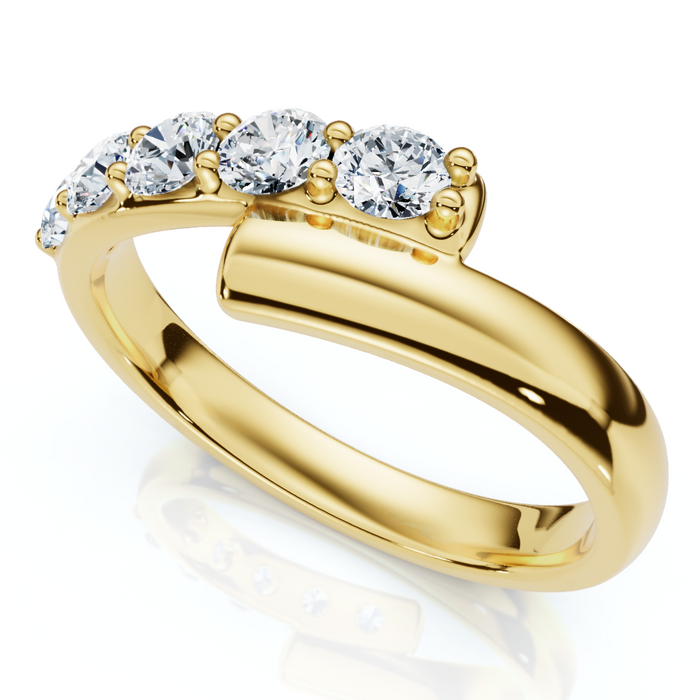 Bypass 3/8Ct Diamond Fashion Anniversary Ring 14k Gold or Platinum Lab Grown Bypass 3/8Ct Diamond Fashion Anniversary Ring 14k Gold or Platinum Lab Grown