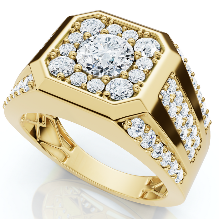 2Ct Men's Diamond Ring 10k Gold Lab Grown 2Ct Men's Diamond Ring 10k Gold Lab Grown