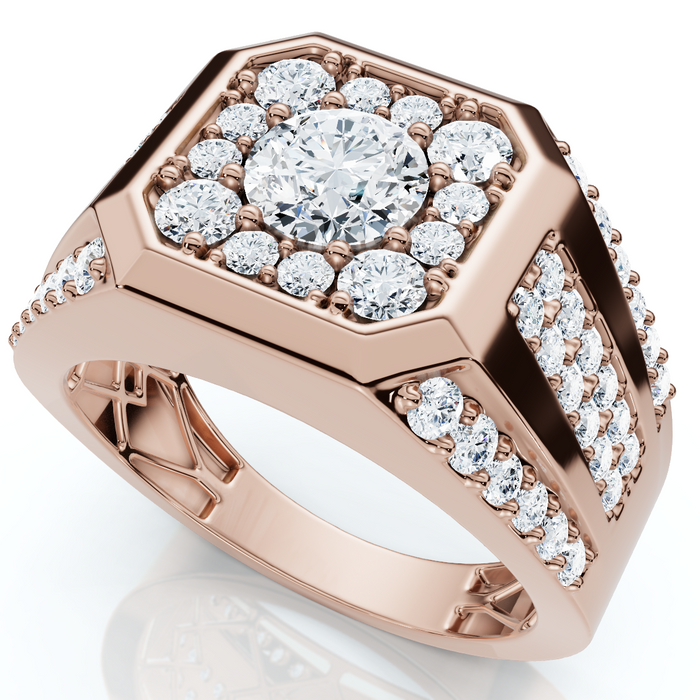 2Ct Men's Diamond Ring 10k Gold Lab Grown 2Ct Men's Diamond Ring 10k Gold Lab Grown