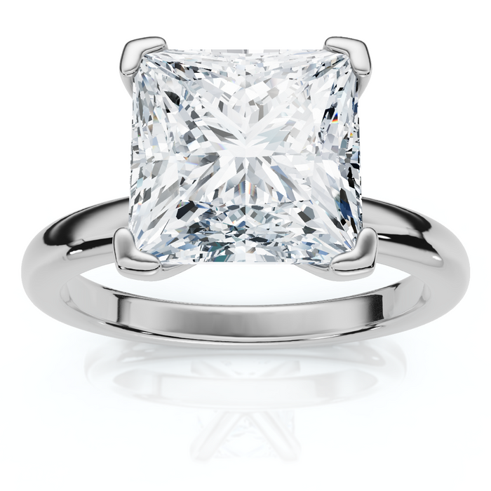 Certified 2 1/2Ct Princess Cut Diamond Engagement Ring 14k Gold or Pt Lab Grown