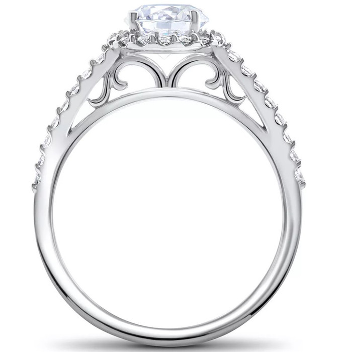 7/8 ct Halo Vintage Diamond Eco Friendly Lab Grown Engagement Ring 14k Gold 7/8 ct Halo Vintage Diamond Eco Friendly Lab Grown Engagement Ring 14k Gold