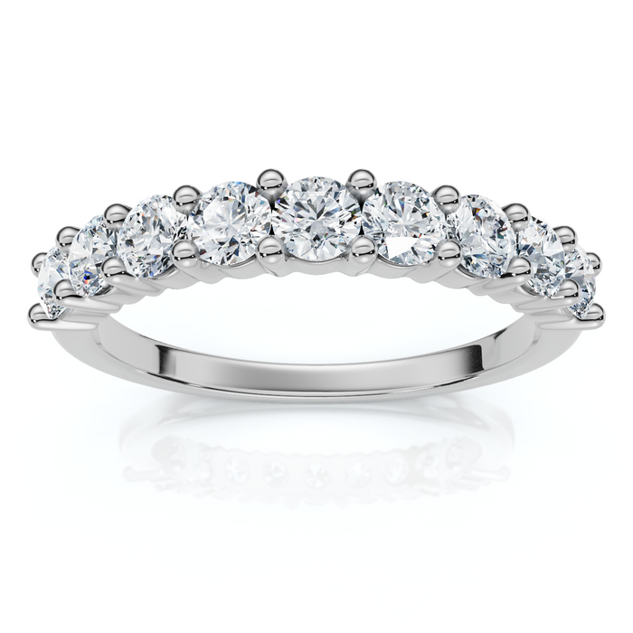 1Ct TW Diamond Common Prong Stackable Wedding Ring 14k Gold/Platinum Lab Grown