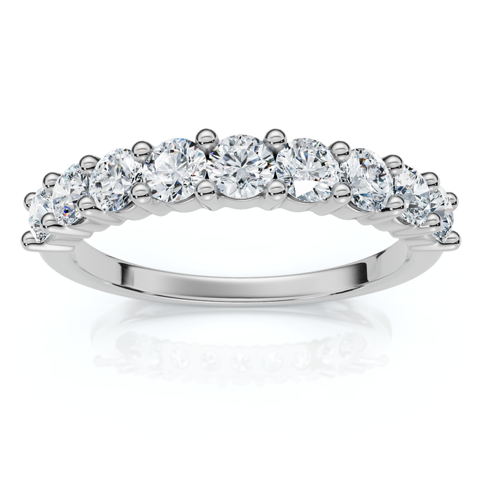 1Ct TW Diamond Common Prong Stackable Wedding Ring 14k Gold/Platinum Lab Grown