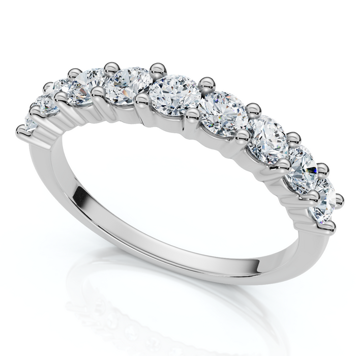 1Ct TW Diamond Common Prong Stackable Wedding Ring 14k Gold/Platinum Lab Grown