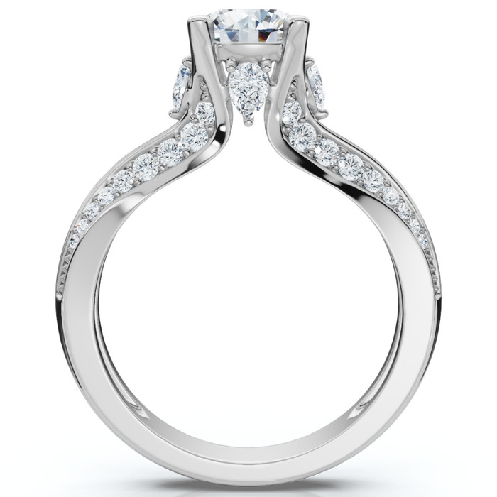 F/VS 1.40Ct Diamond Engagement Ring 14k Gold Lab Grown