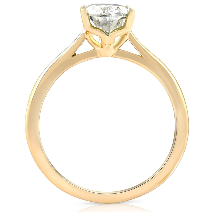 VS 1 3/4Ct Solitaire Oval Diamond 14k Yellow Gold Engagement Ring Lab Grown VS 1 3/4Ct Solitaire Oval Diamond 14k Yellow Gold Engagement Ring Lab Grown
