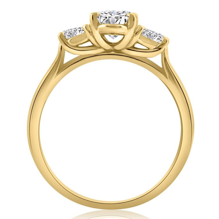 2Ct TWW Oval Lab Grown 3-Stone Diamond Engagement Ring in White or Yellow Gold 2Ct TWW Oval Lab Grown 3-Stone Diamond Engagement Ring in White or Yellow Gold