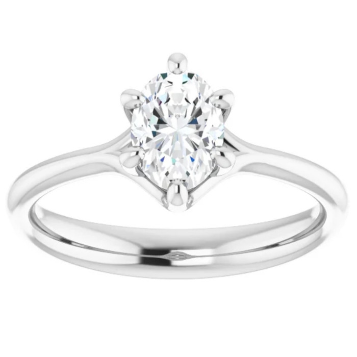 3/4Ct Oval Solitaire Diamond Engagement Ring Lab Grown 14k White or Yellow Gold 3/4Ct Oval Solitaire Diamond Engagement Ring Lab Grown 14k White or Yellow Gold