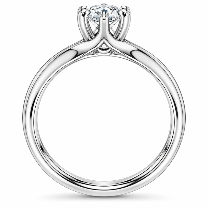 3/4Ct Oval Solitaire Diamond Engagement Ring Lab Grown 14k White or Yellow Gold