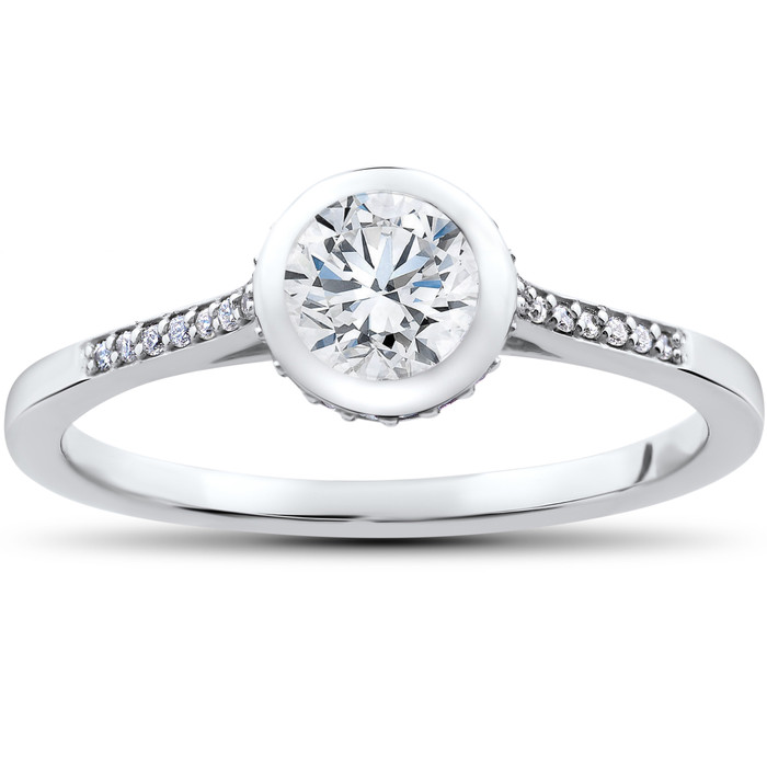 5/8 ct Lab Grown Diamond Aria Engagement Ring 14k White Gold 5/8 ct Lab Grown Diamond Aria Engagement Ring 14k White Gold