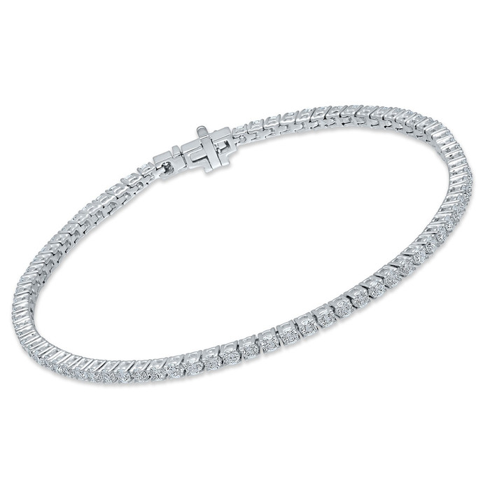 2 - 4Ct Diamond Tennis Bracelet 7" Lab Grown