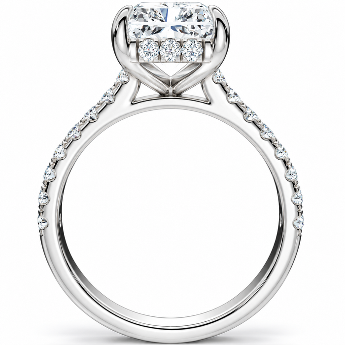 Certified 4 1/2Ct Juliana Radiant Cut Diamond Engagement Ring 14k Gold Lab Grown