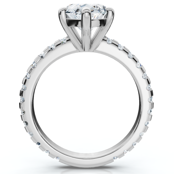 Certified 3.40Ct Marquise Diamond Engagement Ring 14k Gold Lab Grown