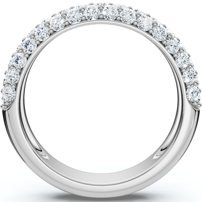 1Ct Pave Natural Diamond Wedding Ring 14k Gold