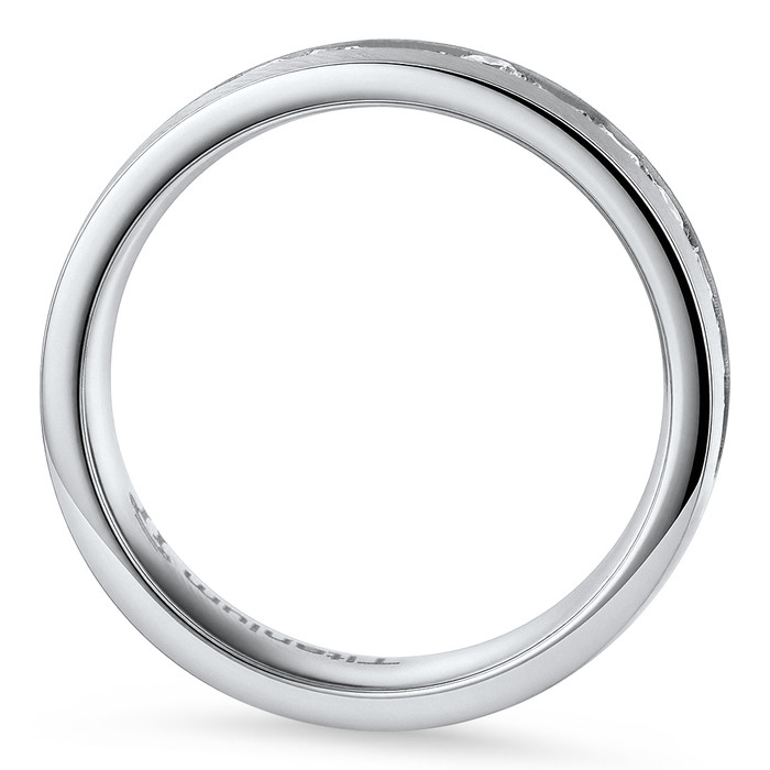 Men's 5/8Ct Diamond 8MM Comfort Fit Ring Low Dome Titanium Wedding Band