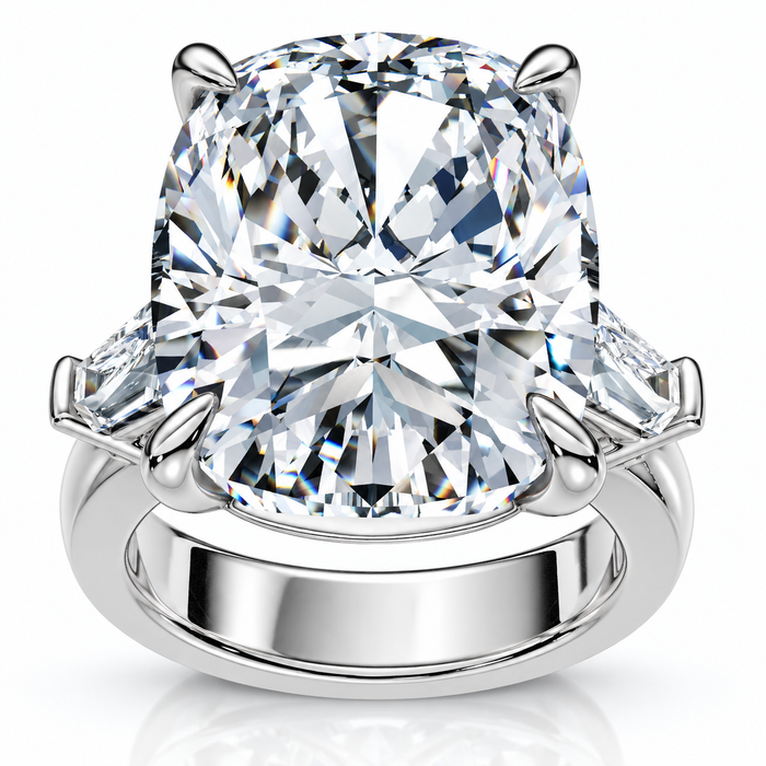 Certified 11Ct Ashely Elongated Cushion Lab Diamond Engagement Ring 14k Gold