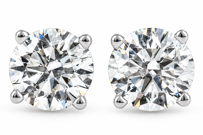 1ct Diamond Studs IGI Certified Lab Grown 14k Rose Gold (I-J,VS1-VS2)