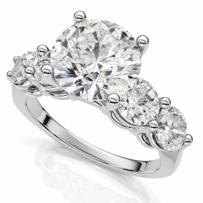 Certified 3 1/2Ct Diamond Engagement Ring 14k Gold or Platinum Lab Grown