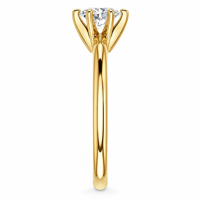 1/3Ct Oval Lab Grown Diamond Solitaire Engagement Ring 14k Yellow Gold