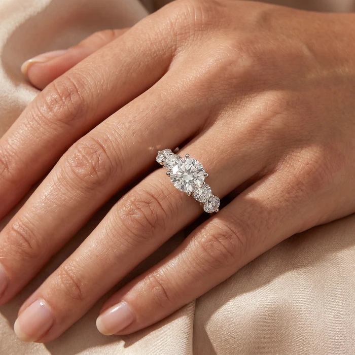Certified 3 1/2Ct Diamond Engagement Ring 14k Gold or Platinum Lab Grown